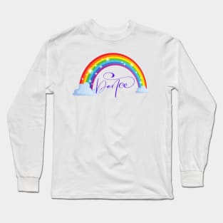 Dance Rainbow with sparkles Pink Dancer Gift Long Sleeve T-Shirt